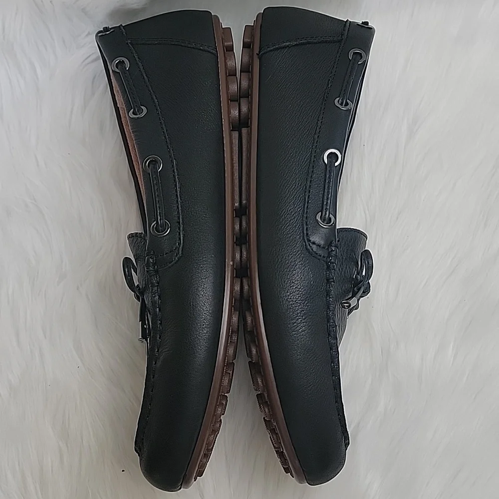 VIONIC NeW Virginia Black Leather Ortho Slip On Driving‎ Moccasin Loafer 10 WIDE